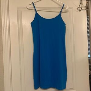 This blue j crew romper dress that has never been worn! Size medium